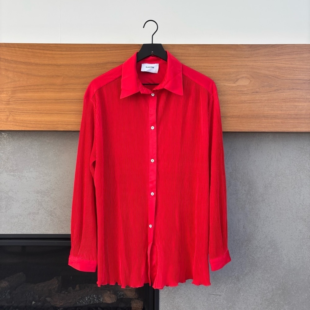 NWOT SLEEPER Origami Pajama Set - flame red, Size S - Picture 6 of 16
